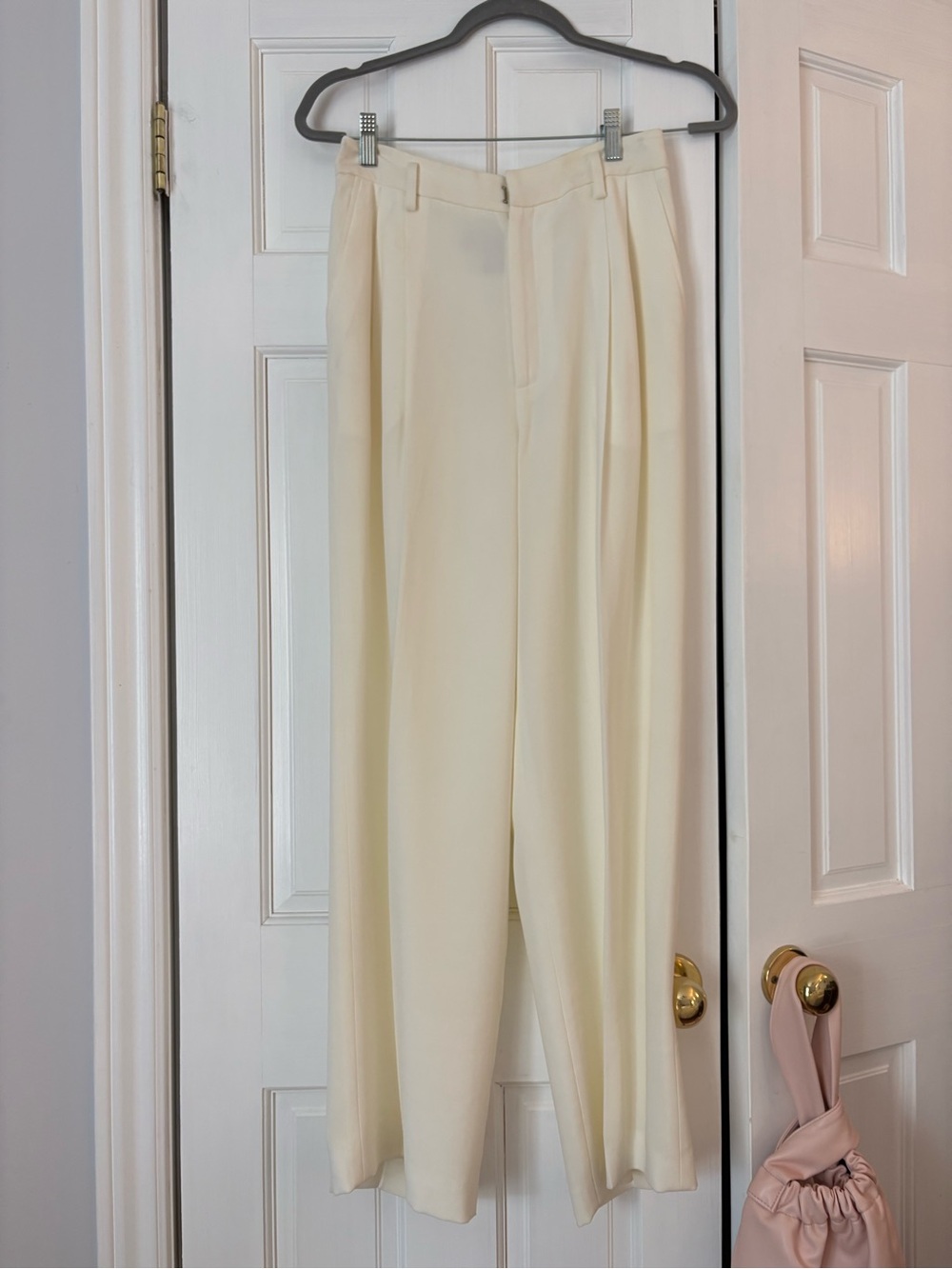 Vintage Ellen Tracy Cream Pleated Dress Pants